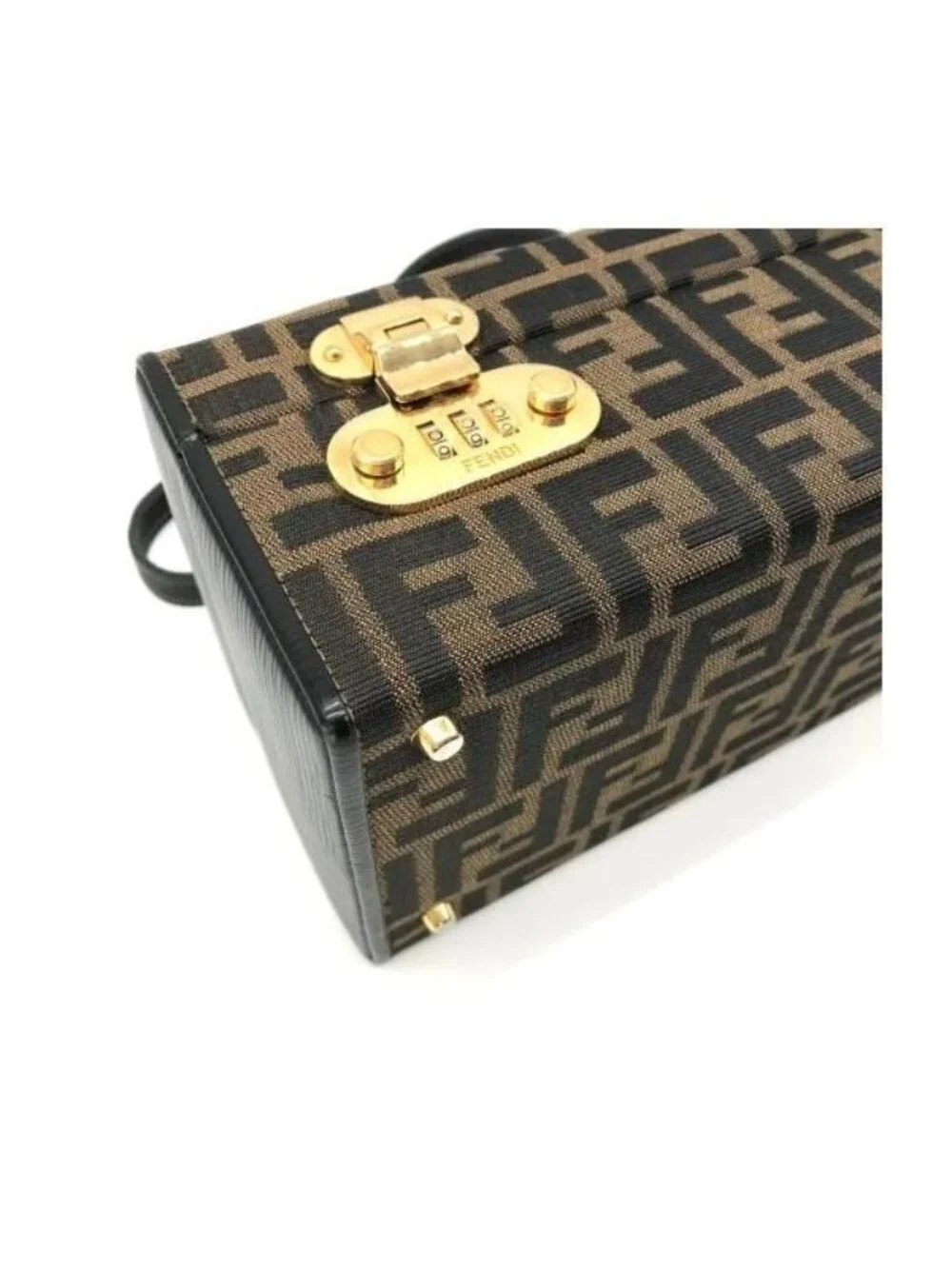 Fendi Zucca Trunk Vanity 2-Way Hand Bag Brown - Picture 5 of 8